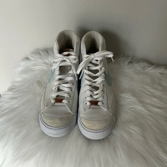 Nike Blazer Mid 77 Men’s White Indigo Sneakers Size 10 - Picture 3 of 8